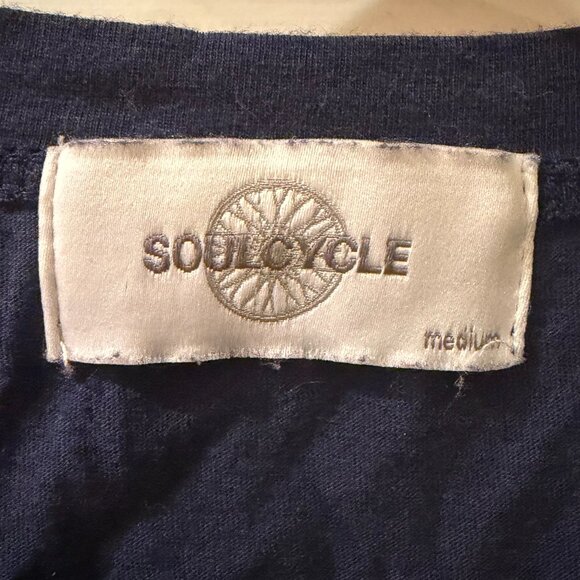 SoulCycle Hamptons Dark Blue Tank Top | Size M | Distressed Light Blue Image - Picture 6 of 6